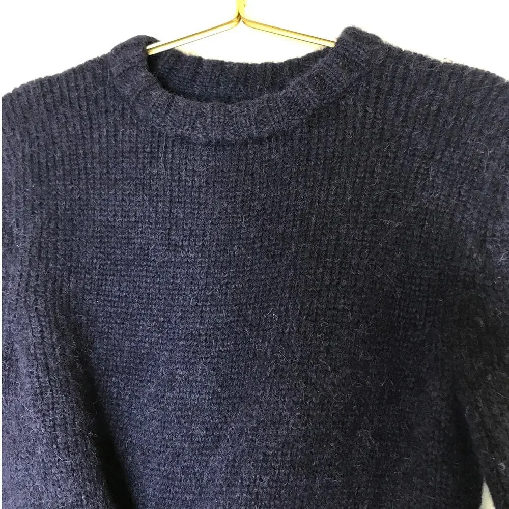 Ajaie Alaie  Purple Wrap Sweater XS Crew Neck Alpaca Wool